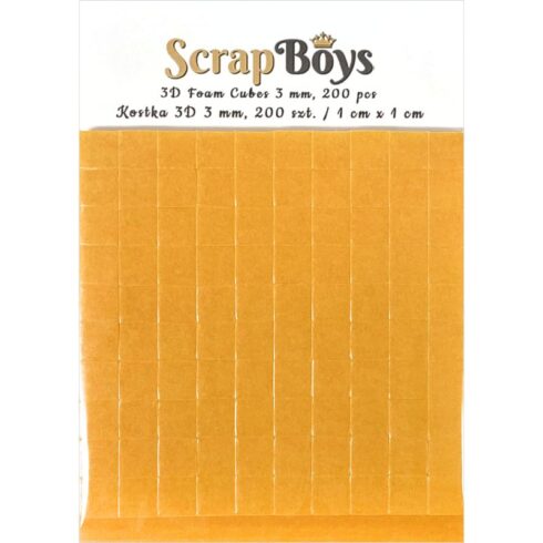 ScrapBoys 3D Foam Tarrapalat valkoinen 3,0 mm ISO (200 kpl)