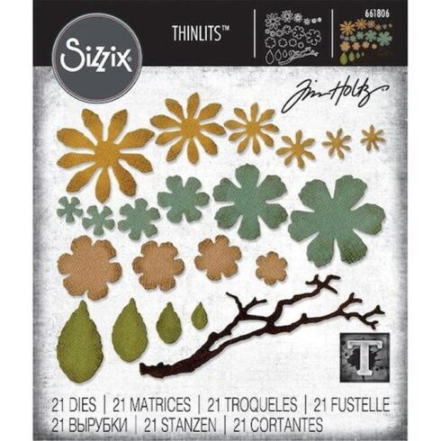 Sizzix Tim Holtz Thinlits stanssi – SMALL TATTERED FLORALS