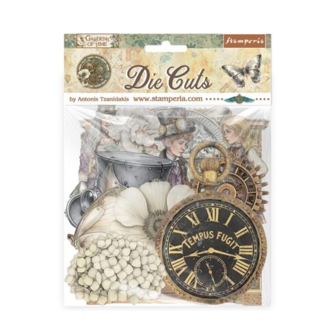 Stamperia Die Cuts Gardens of Time isot kartonkikuvat (38 kpl)