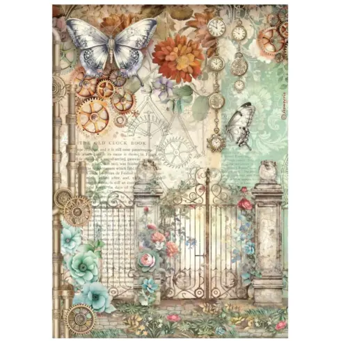 Stamperia Gardens of Time Selection Rice Paper riisipaperi3