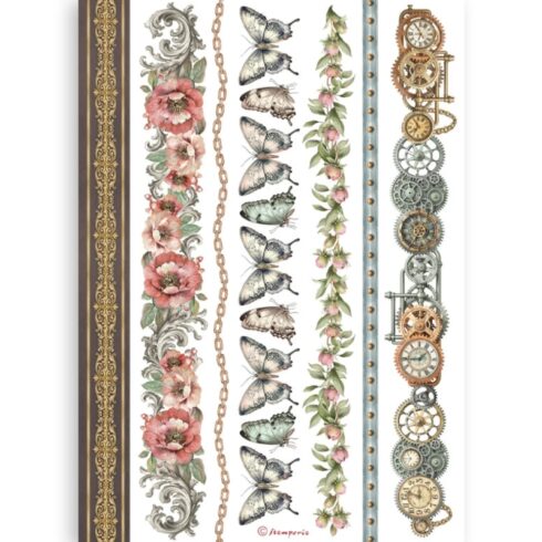 Stamperia Gardens of Time Washi Pad 1