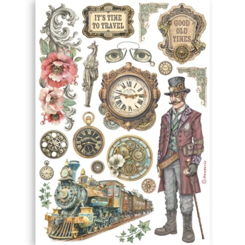 Stamperia Gardens of Time Washi Pad 5