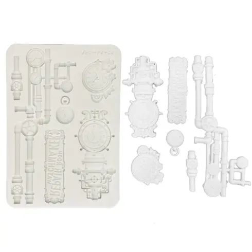 Stamperia – Gardens of Time Clocks and Tubes Silicon Mould muotti A5