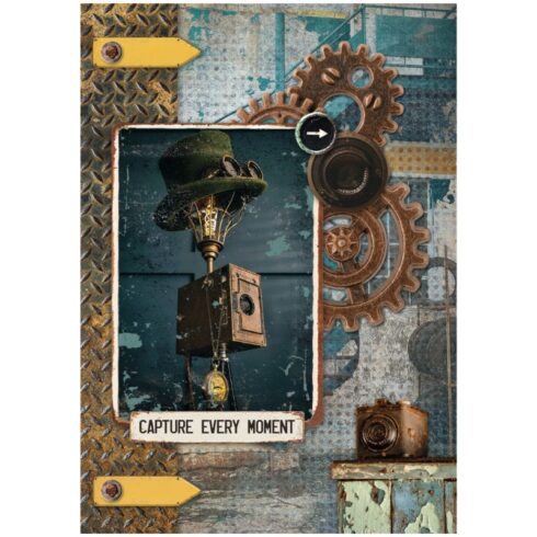 Studio Light Card Making Paper Pad Gearheads Workshop lehtio A4 9