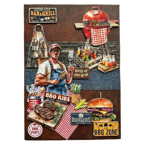 Studio Light Die Cut Designer Paper Pad BBQ Party lehtio A4 2