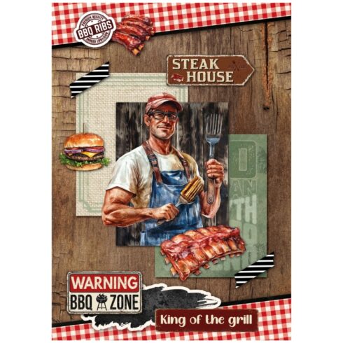 Studio Light Die Cut Designer Paper Pad BBQ Party lehtio A4 6