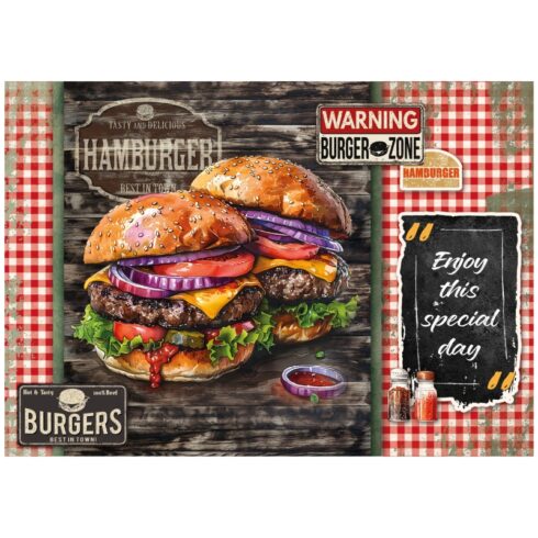 Studio Light Die Cut Designer Paper Pad BBQ Party lehtio A4 7