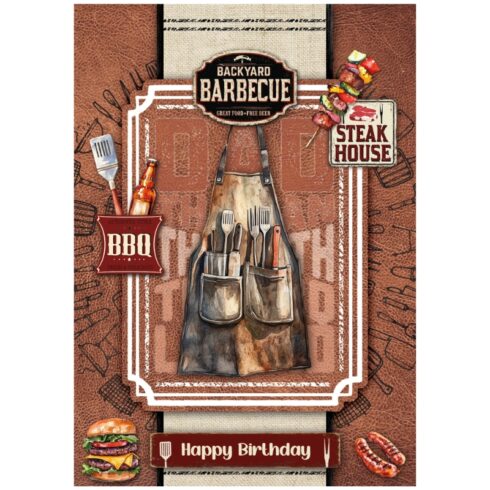 Studio Light Die Cut Designer Paper Pad BBQ Party lehtio A4 8