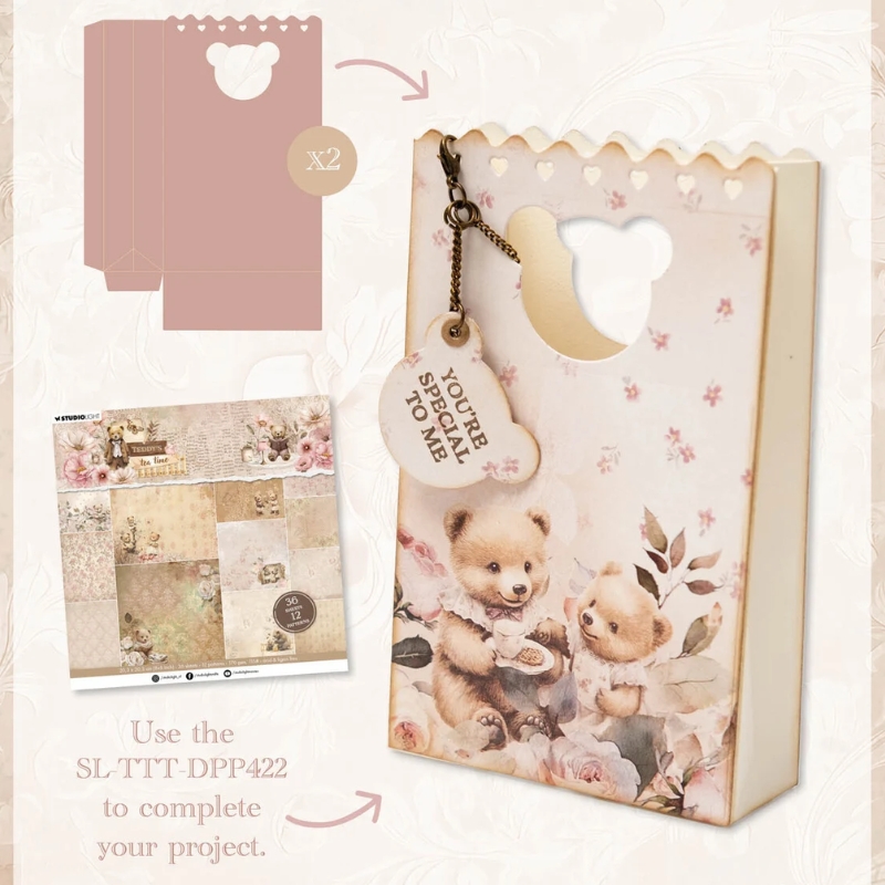 Studio Light stanssi – Teddy’s Tea Time BEAR GIFT BAG - Image 4