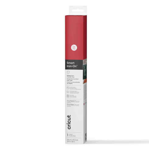 Cricut Smart Iron-On 13" (33 x 91,4 cm) punainen silityskalvo
