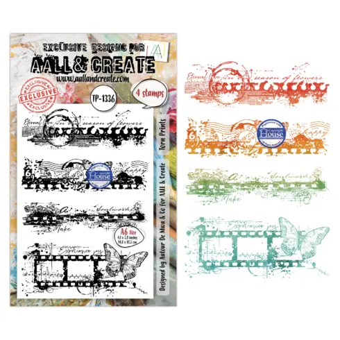 AALL & Create Stamp Through the Lens Torn Prints leimaisinsetti A6