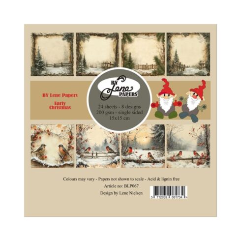 By Lene Papers – Early Christmas paperilajitelma 15 x 15 cm