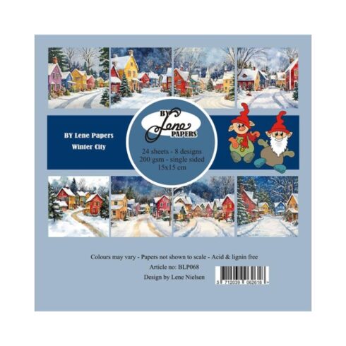 By Lene Papers Winter City paperilajitelma 15 x 15 cm