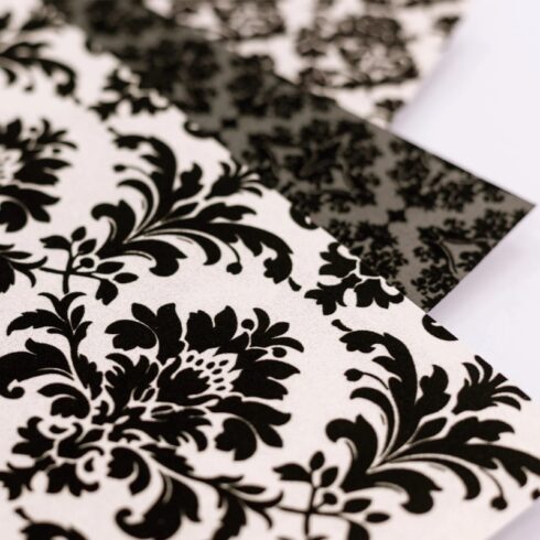 Crafters Companion Pearl Flocked Damask samettihelmiaispaperi 30 x 30 cm 3