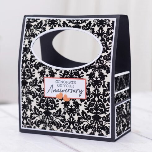 Crafters Companion Pearl Flocked Damask samettihelmiaispaperi 30 x 30 cm 6