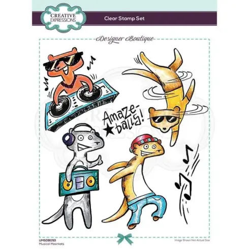Creative Expressions Clear Stamp – Musical Meerkats leimasinsetti