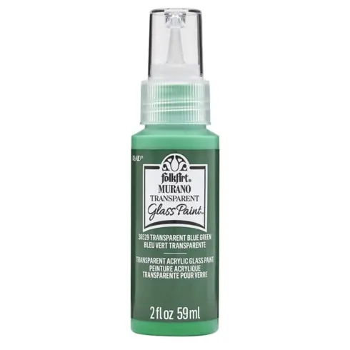 Folkart Murano Glass Paint Transparent Blue Green – Lasimaali 59ml
