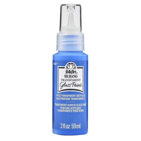 Folkart Murano Glass Paint Transparent Deep Blue – Lasimaali 59ml
