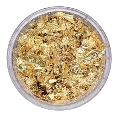 Gold Metallic Foil Flakes – Metallihiutale (0,6g)