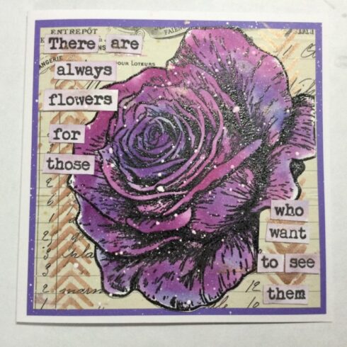 Indigo Blu Rubber Stamp Giant Rose leimasinsetti 1