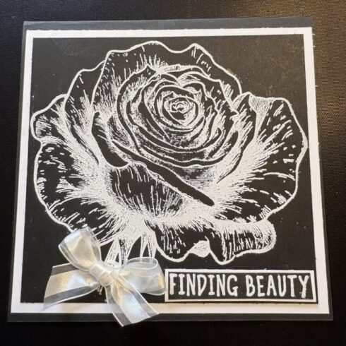 Indigo Blu Rubber Stamp Giant Rose leimasinsetti 3