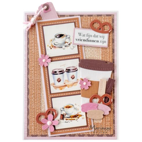Marianne Design Stamps Coffee Tea korttikuvat 20 kpl 1