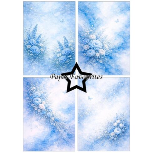 Paper Favourites Alcohol Ink Blue Sky Cascade paperilajitelma A5 2