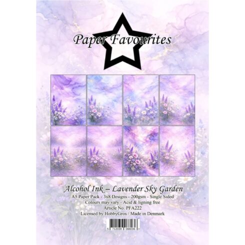 Paper Favourites Alcohol Ink Lavender Sky Garden paperilajitelma A5