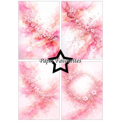 Paper Favourites Alcohol Ink Rose Sky Flow paperilajitelma A5 1