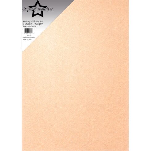 Paper Favourites – Vintage Pastel Gold Heavy Vellum kuultopaperi A4 220 gsm (5 kpl)