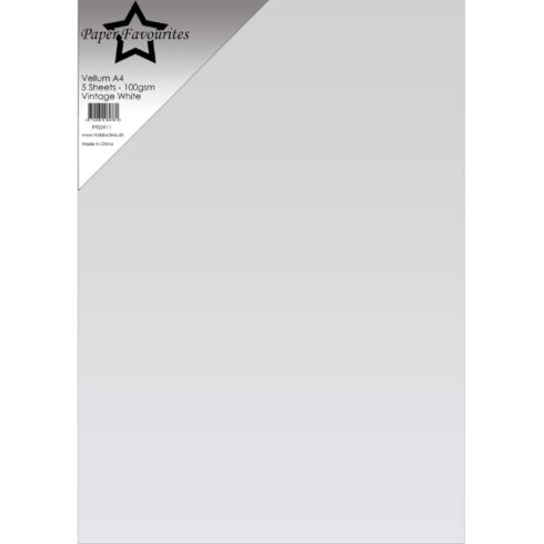 Paper Favourites Vintage White Vellum kuultopaperi A4 100 gsm (5 kpl)