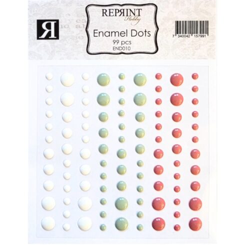Reprint – Enamel Dots Summer Garden puolihelmi 3D-tarra