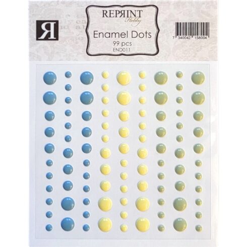 Reprint – Enamel Dots Summer Meadow puolihelmi 3D-tarra