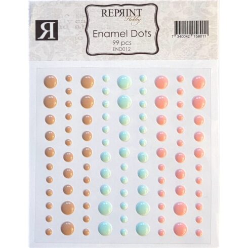 Reprint Enamel Dots The Pottery puolihelmi 3D-tarra
