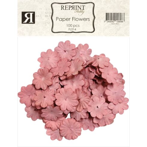 Reprint Mini Paper Flowers Old Rose Paperikukat (100kpl)