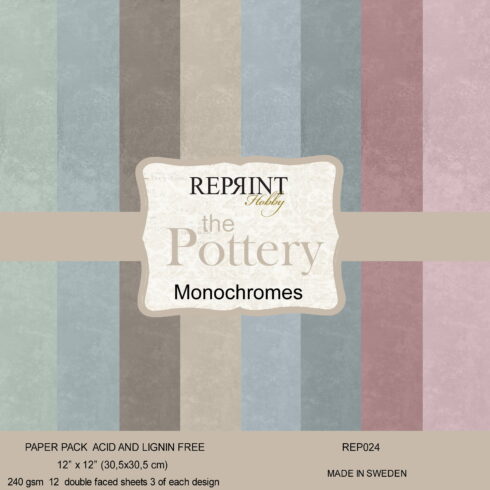Reprint – The Pottery Monochromes paperilajitelma 30 x 30 cm