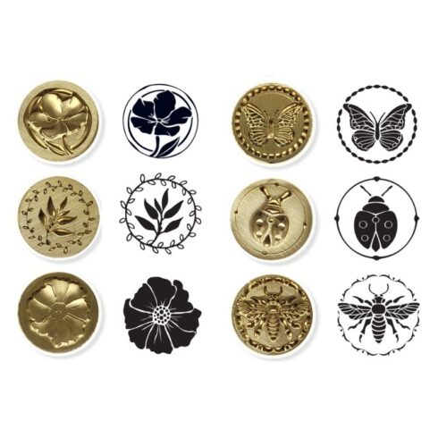 Stamperia Wax Seal Stamp Set All Around Garden sinettisetti