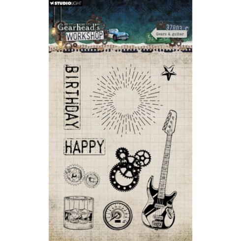 Studio Light Clear Stamp Gearhead’s Workshop Gears & Guitar leimasinsetti