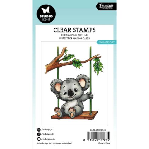 Studio Light Coloring Clear Stamp Swinging By leimasin 1