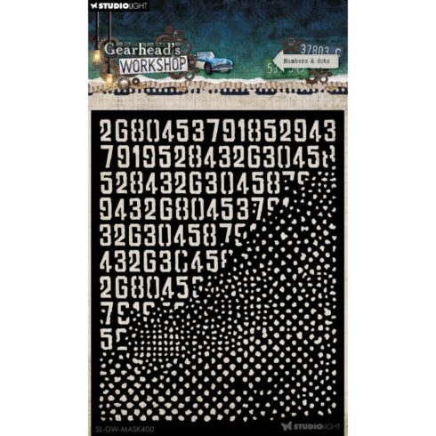 Studio Light Gearhead's Workshop Mask – Number & Dots sapluuna A6