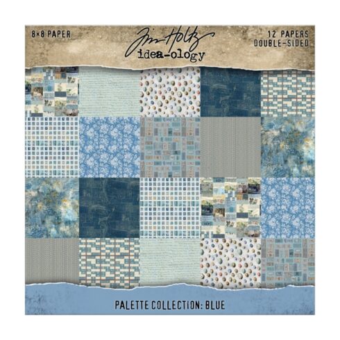 Tim Holtz Idea-ology Palette Collection Blue paperilajitelma 20 x 20 cm