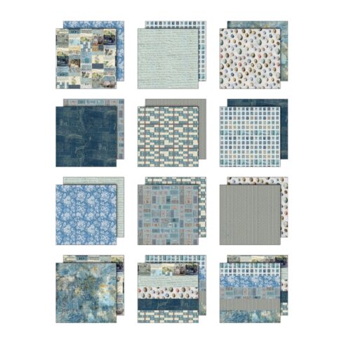 Tim Holtz Idea-ology Palette Collection Blue paperilajitelma