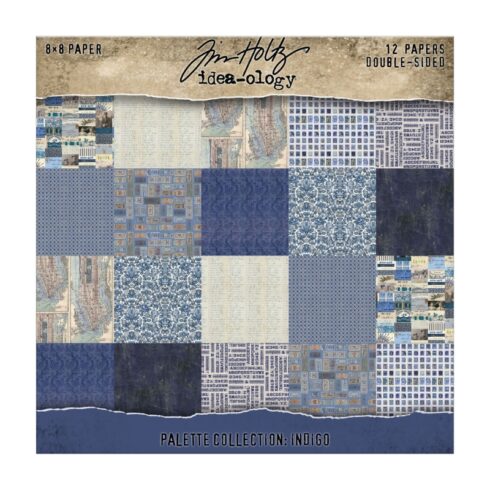 Tim Holtz Idea-ology Palette Collection Indigo paperilajitelma 20 x 20 cm