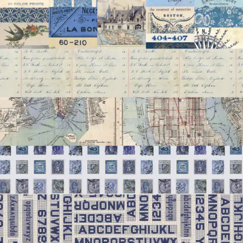 Tim Holtz Idea ology Palette Collection Indigo paperilajitelma11