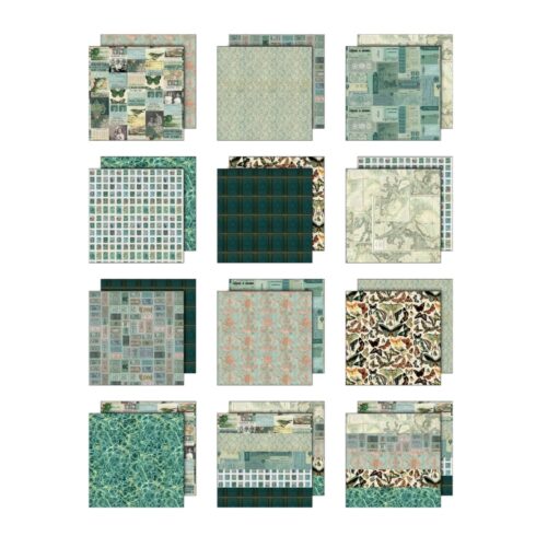 Tim Holtz Idea-ology Palette Collection Teal paperilajitelma