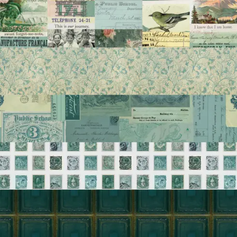 Tim Holtz Idea ology Palette Collection Teal paperilajitelma11