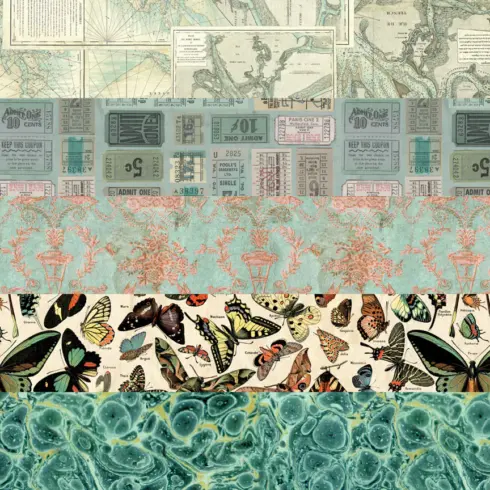Tim Holtz Idea ology Palette Collection Teal paperilajitelma12