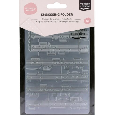 Vaessen Creative 2D kohokuviointikansio SHEET MUSIC