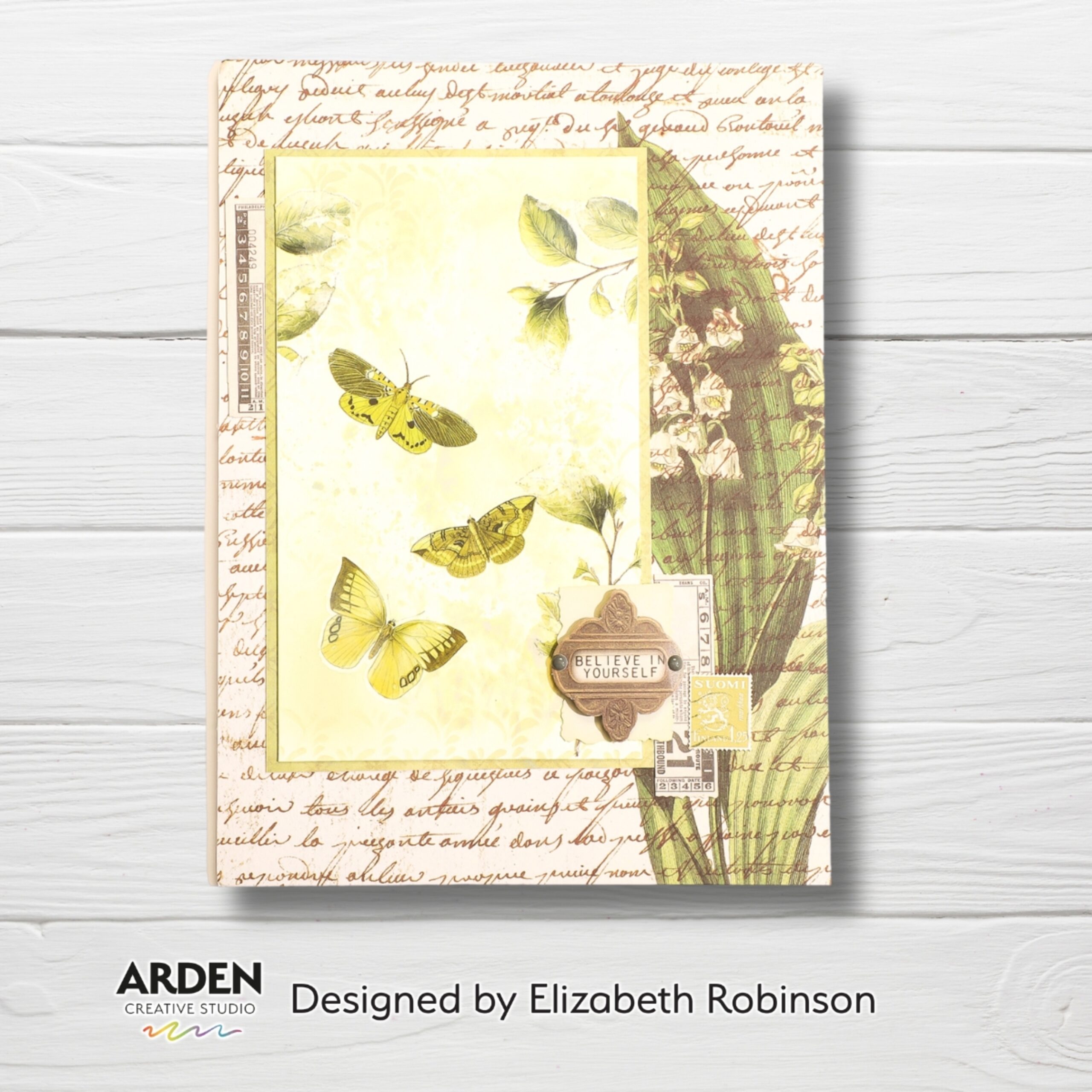 Arden Creative Studio – Vintage Makers Ledger Essentials Paper Pad paperilajitelma - Image 4