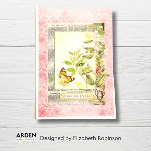 Arden Creative Studio – Vintage Makers Ledger Essentials Paper Pad paperilajitelma1